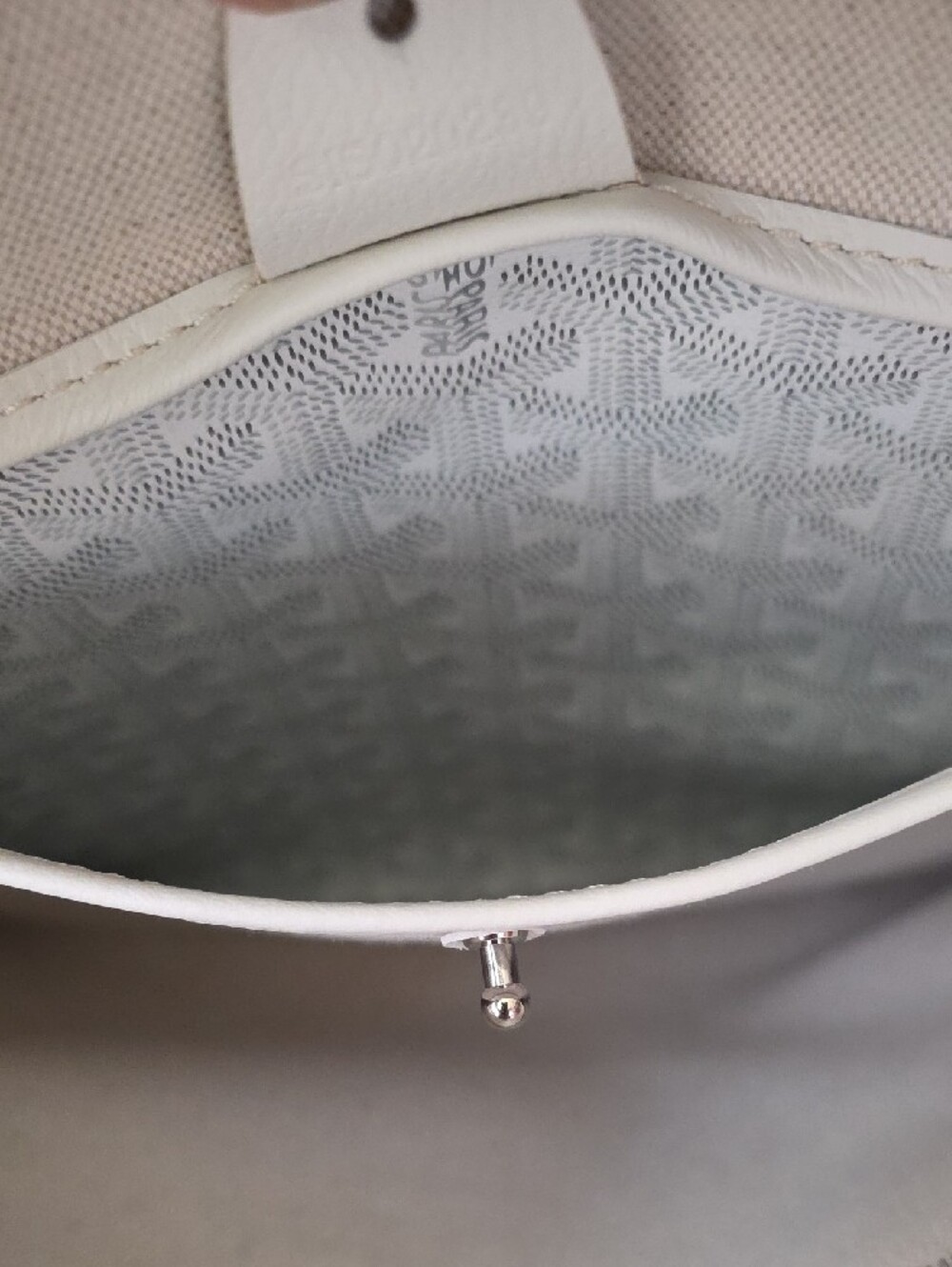 New Goyard Artois White Cream Tote Bag - Picture 4 of 7